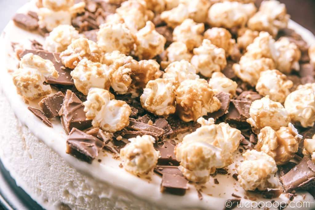 Popcorn- och daimcheesecake