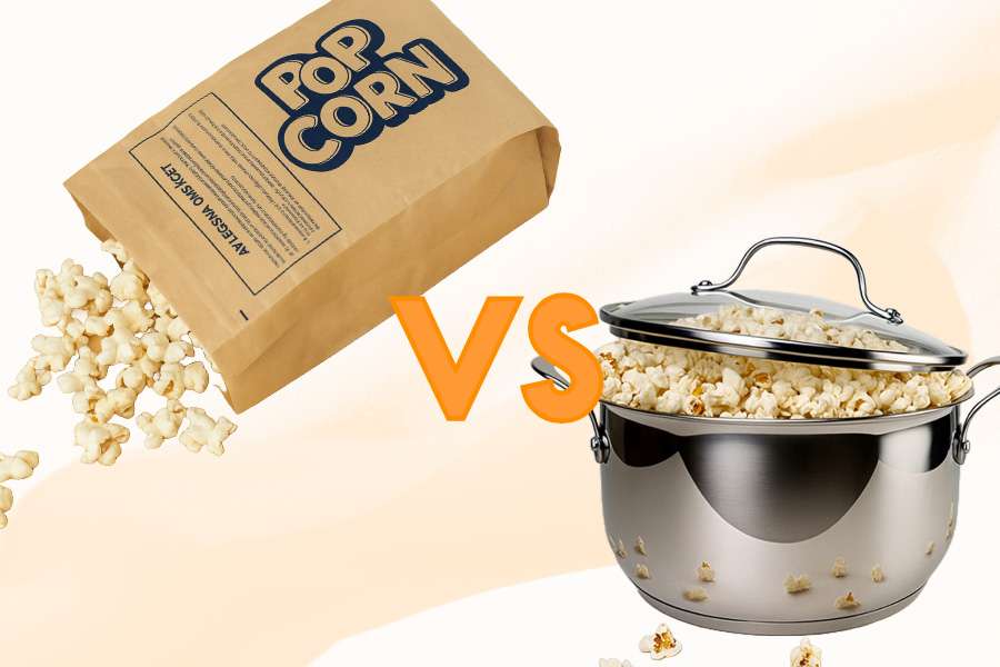 Vad är skillnaden mellan micropopcorn och kastrullpopcorn?